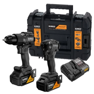 Aku bezuhlíková kombo sada 18V XR 2x5,0Ah příklepová vrtačka DCD86 a kompaktní rázový utahovák DCF86 McLaren F1 Team DeWALT DCK2222MP2T